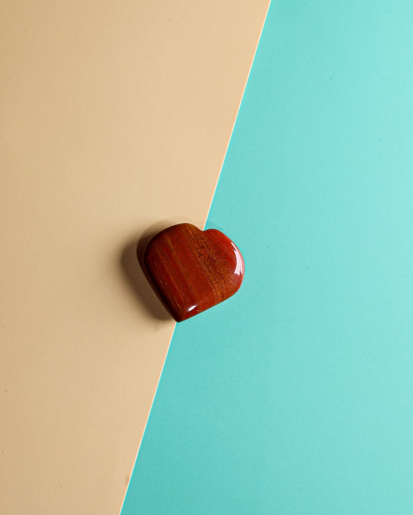 Red Jasper Puffy Heart