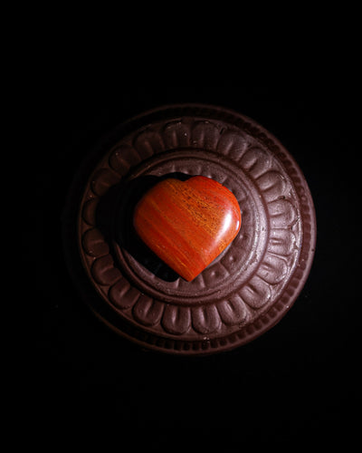 Red Jasper Puffy Heart