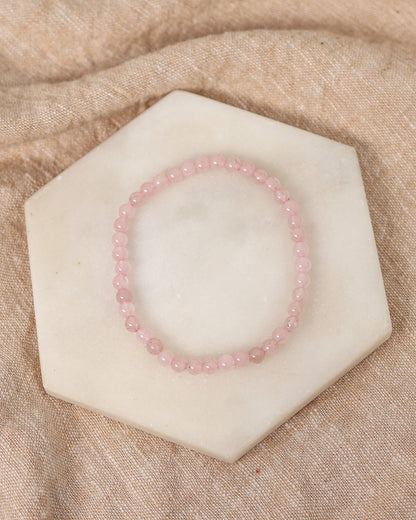 Rose Quartz Beaded Bracelet
