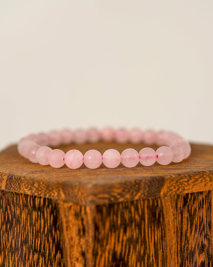 Rose Quartz Beaded Bracelet