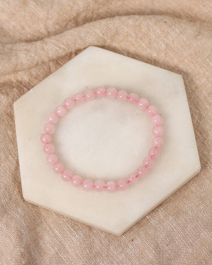 Rose Quartz Beaded Bracelet
