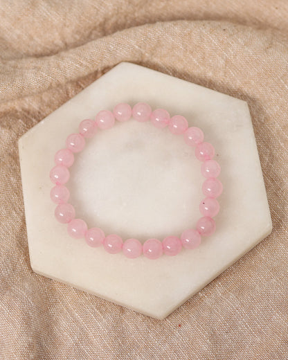 Rose Quartz Beaded Bracelet