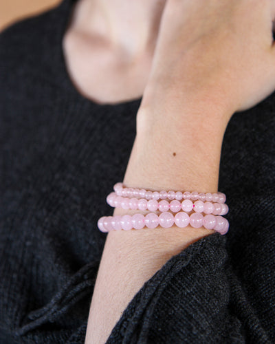 Rose Quartz Beaded Bracelet