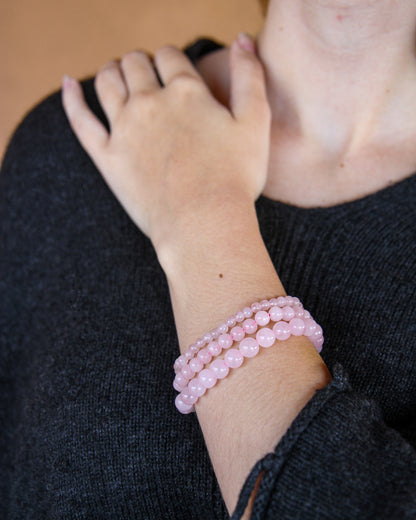 Rose Quartz Beaded Bracelet