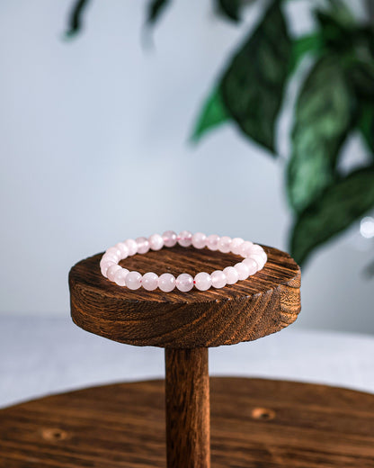 Rose Quartz Beaded Bracelet