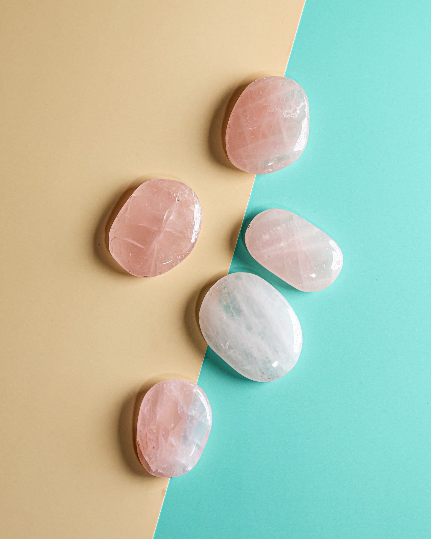 Rose Quartz Palm Stone