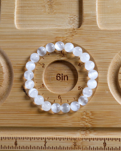 Selenite Beaded Bracelet