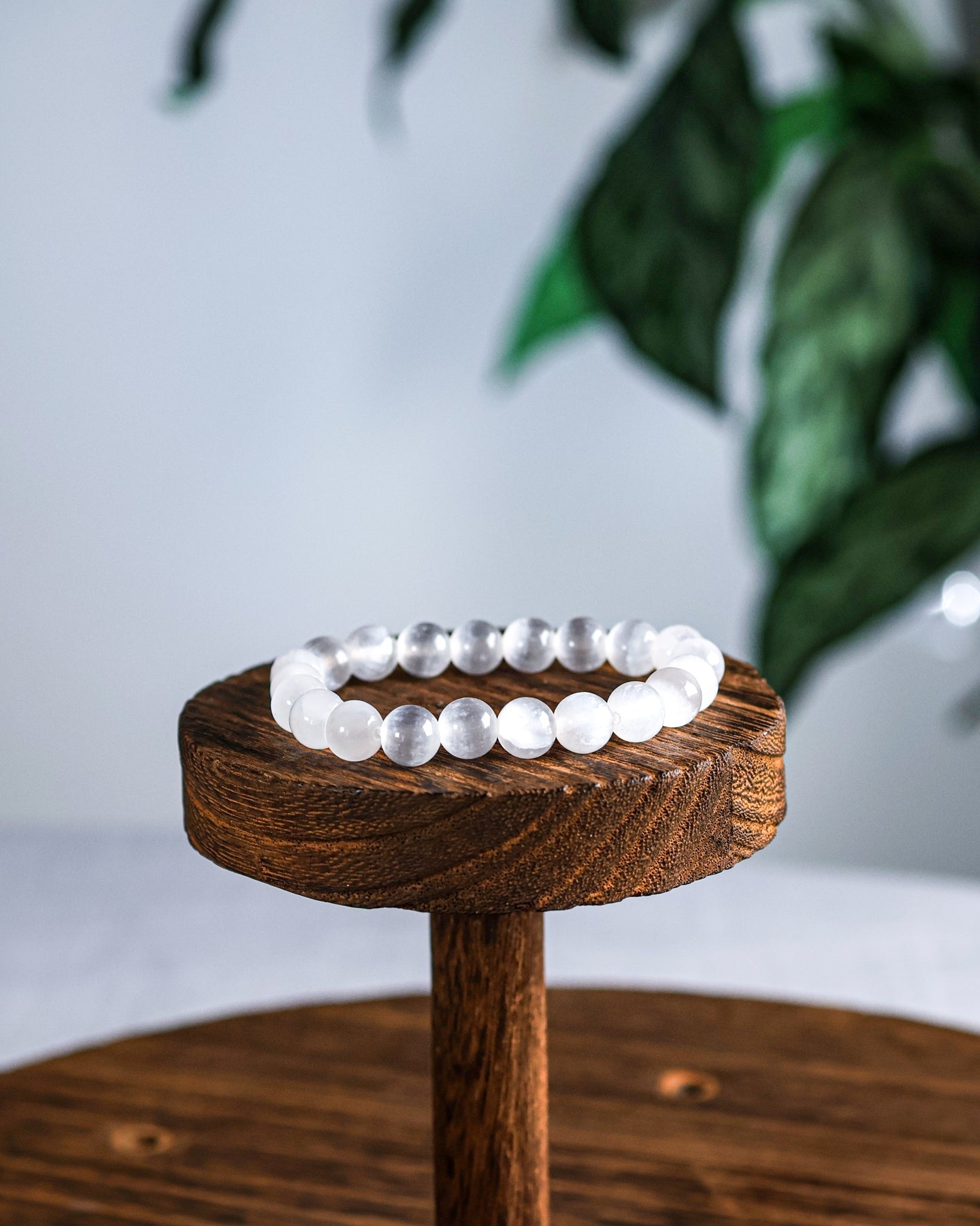 Selenite Beaded Bracelet