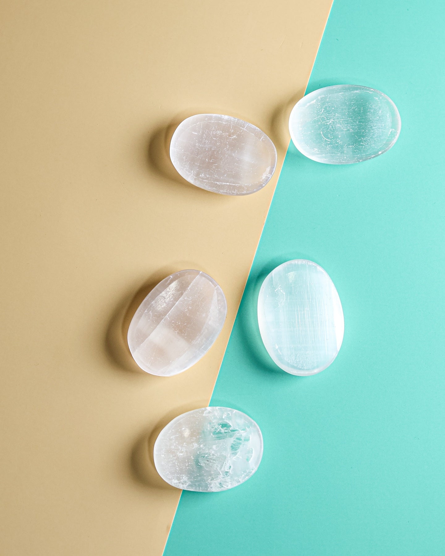 Selenite Worry Stone