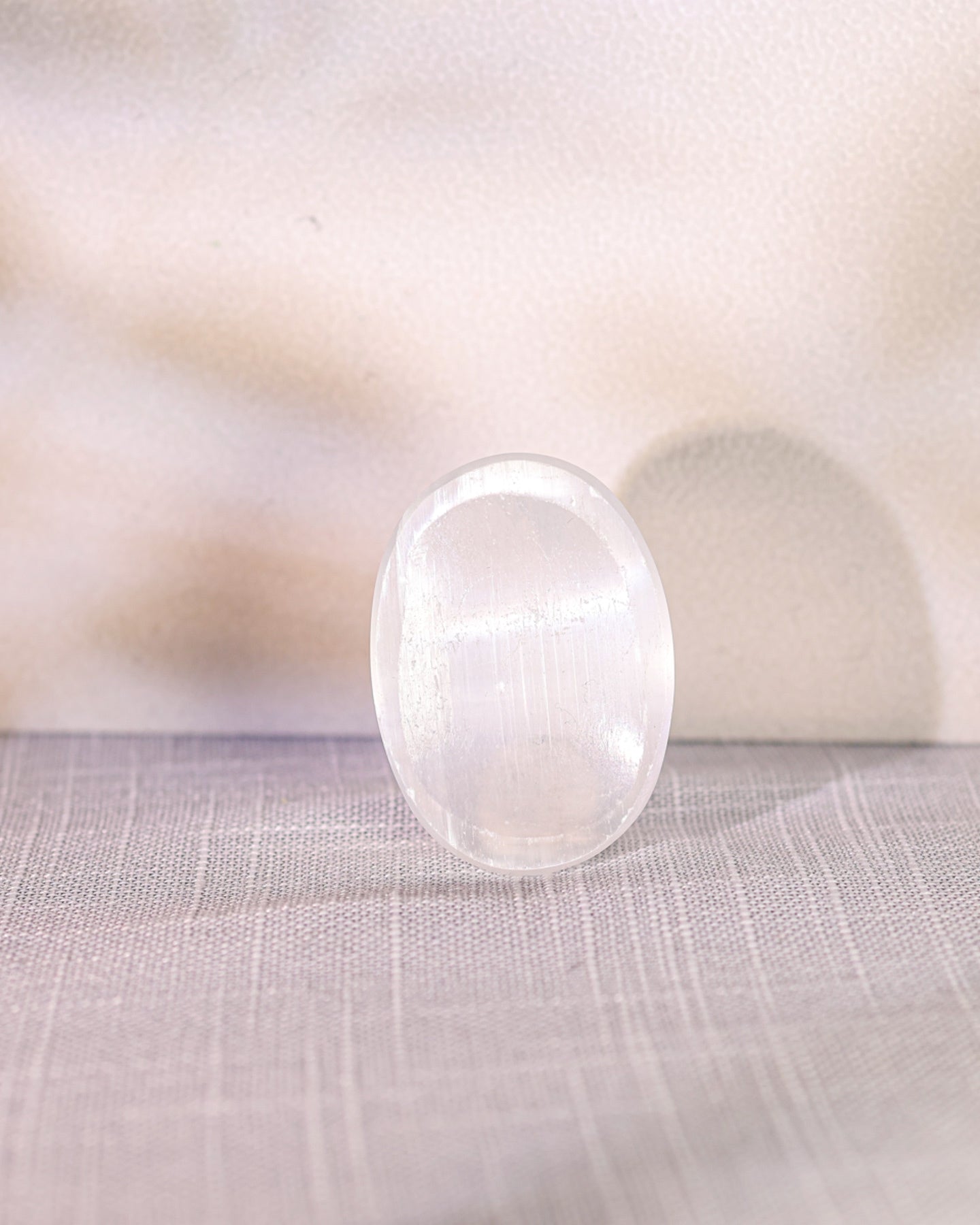 Selenite Worry Stone