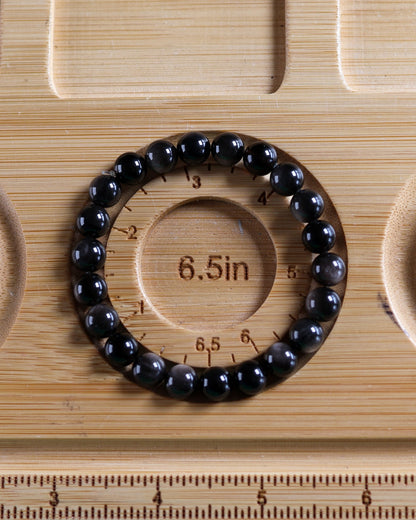 Black Obsidian Silver Bracelet