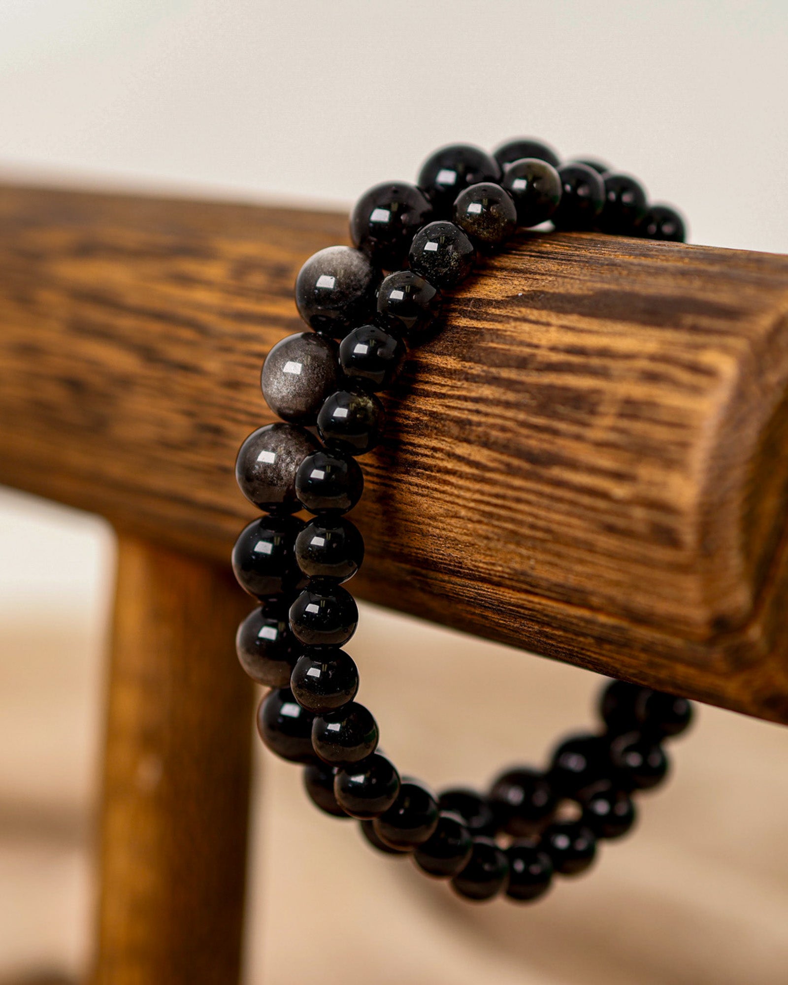 Black Obsidian Silver Bracelet
