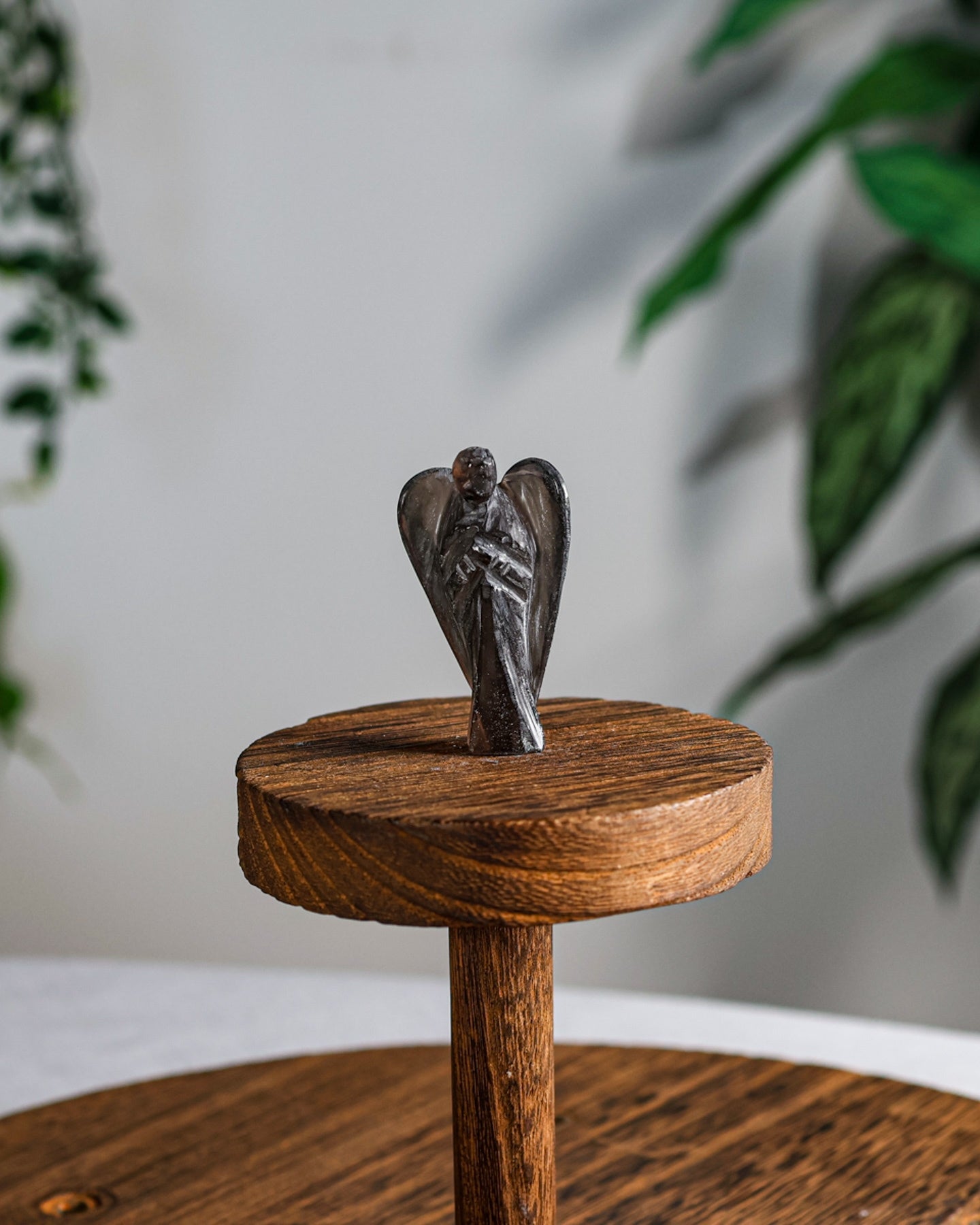 Smoky Quartz Carved Angel