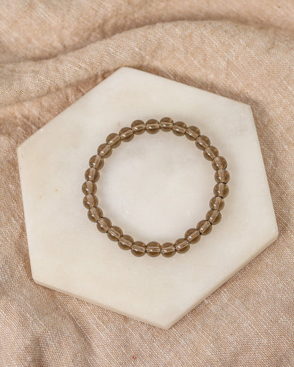 Smoky Quartz Beaded Bracelet