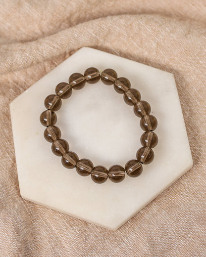 Smoky Quartz Beaded Bracelet