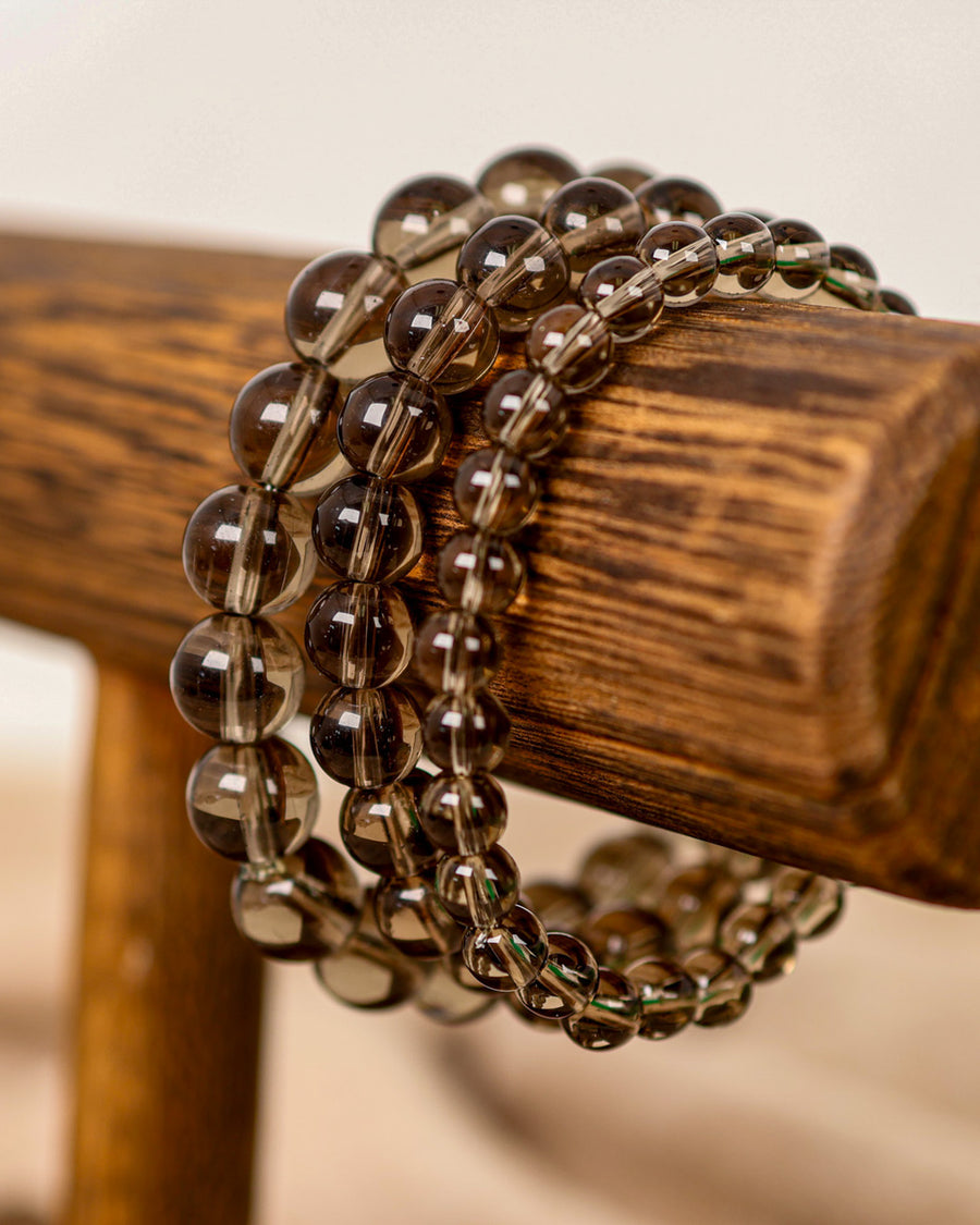 Smoky Quartz Beaded Bracelet