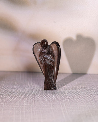 Smoky Quartz Carved Angel