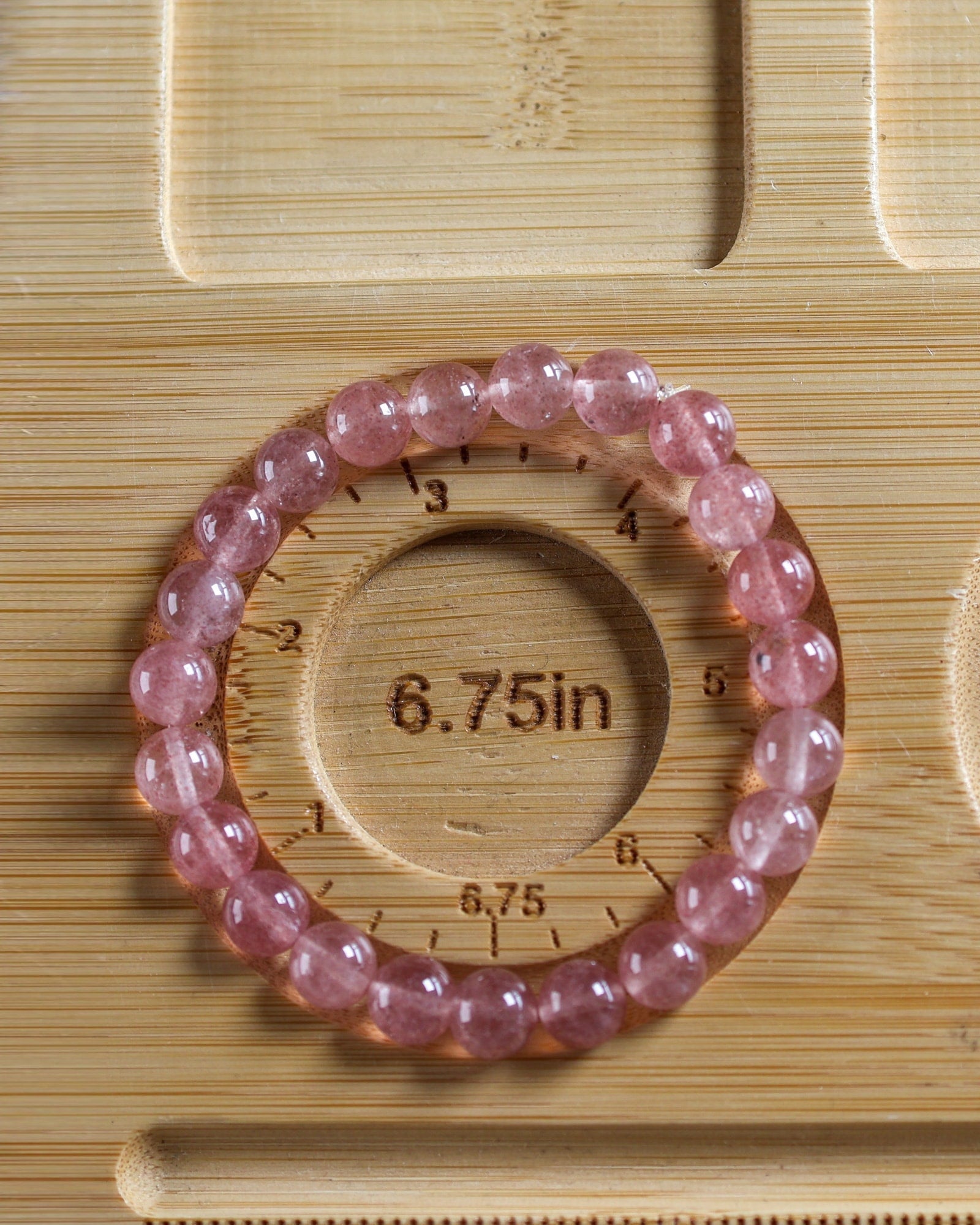 Strawberry Quartz Beaded Bracelet
