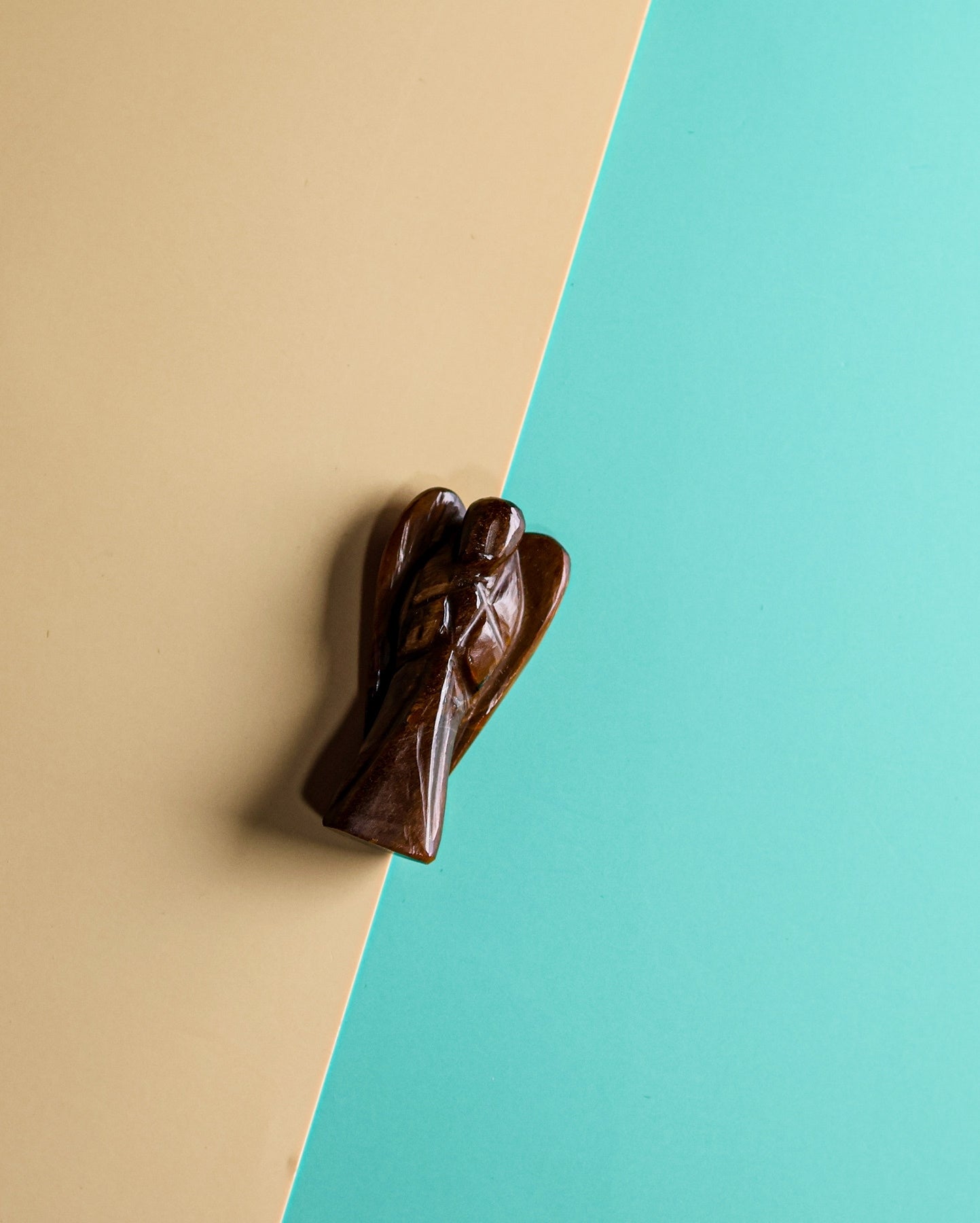 Tigers Eye Carved Angel