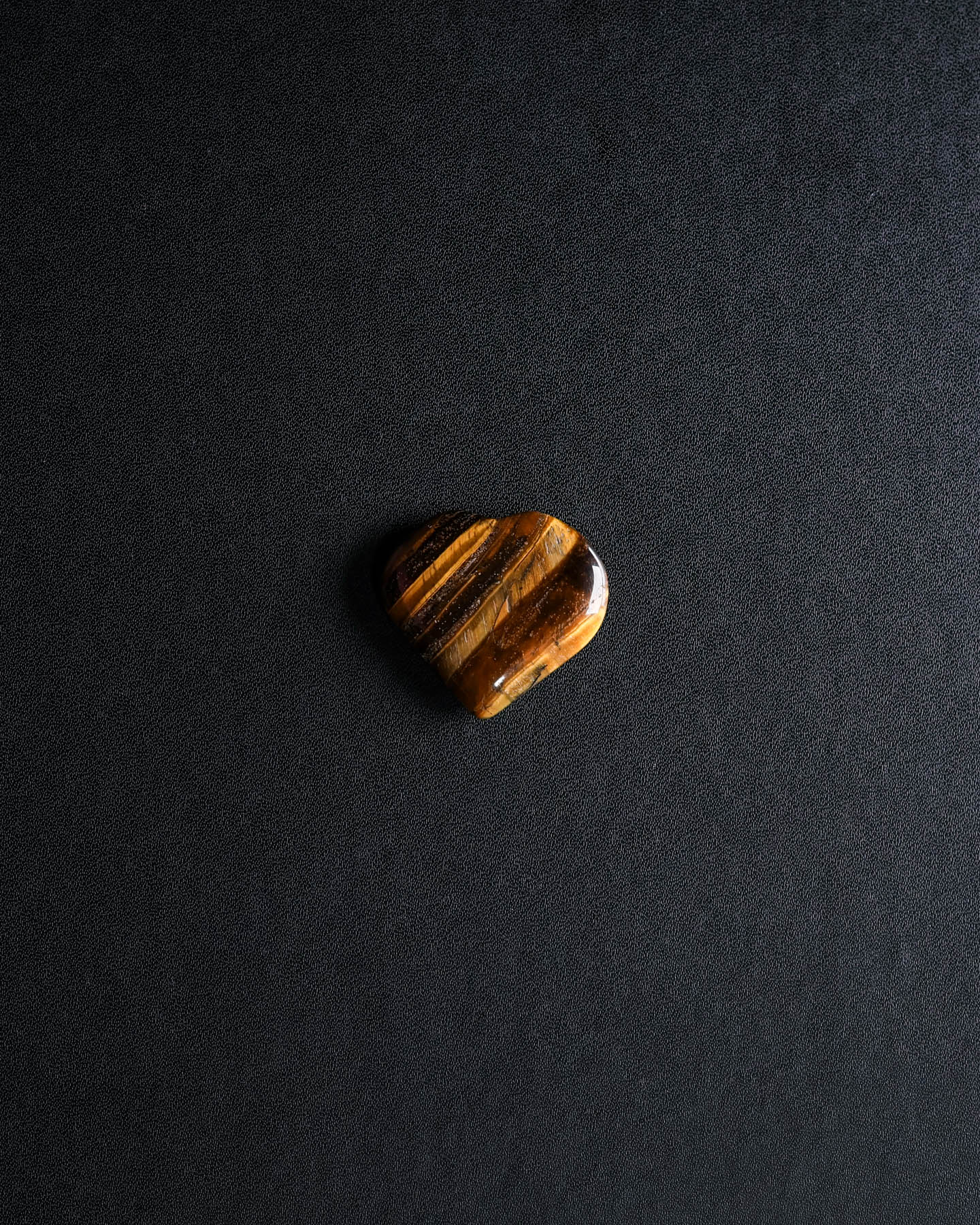 Tigers Eye Puffy Heart