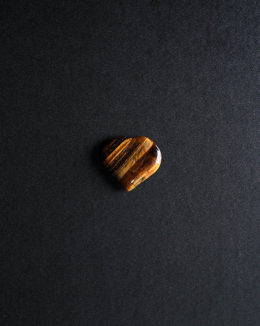 Tigers Eye Puffy Heart