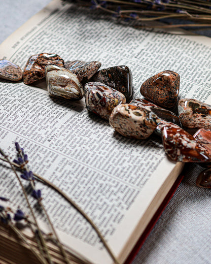 Brecciated Jasper (White) Tumbled Gemstone