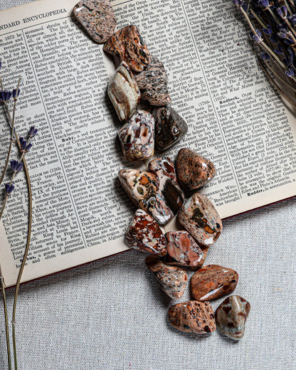 Brecciated Jasper (White) Tumbled Gemstone