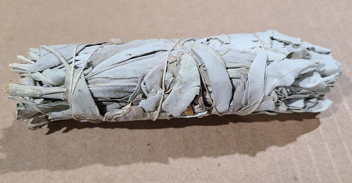 California White Sage Smudging Stick 4"