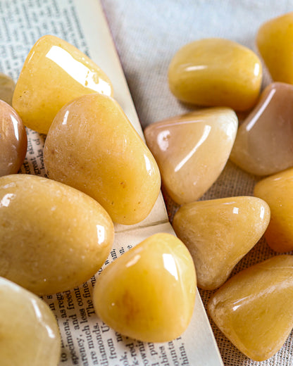 Yellow Quartz Tumbled Gemstone