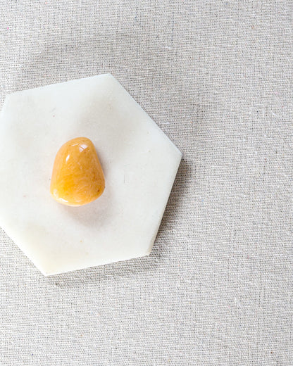 Yellow Quartz Tumbled Gemstone