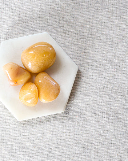 Yellow Quartz Tumbled Gemstone