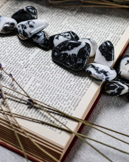 Zebra Marble Jasper Tumbled Gemstone