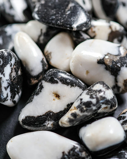 Zebra Marble Jasper Tumbled Gemstone