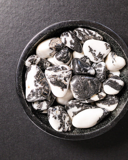 Zebra Marble Jasper Tumbled Gemstone