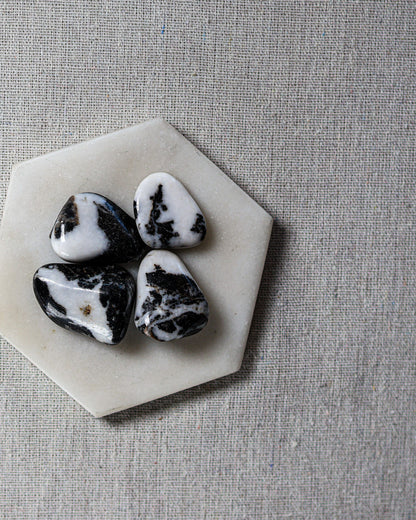Zebra Marble Jasper Tumbled Gemstone