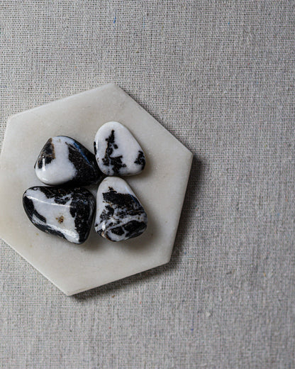 Zebra Marble Jasper Tumbled Gemstone