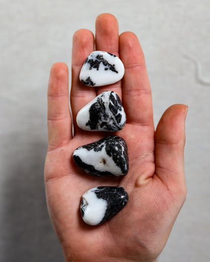 Zebra Marble Jasper Tumbled Gemstone