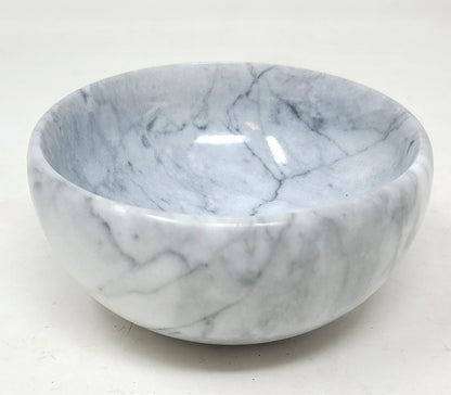 White marble bowl, 4 in round
