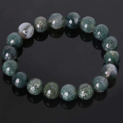 Moss Agate Beaded Bracelet