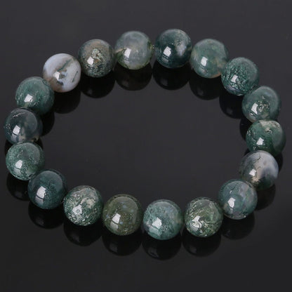 Moss Agate Beaded Bracelet