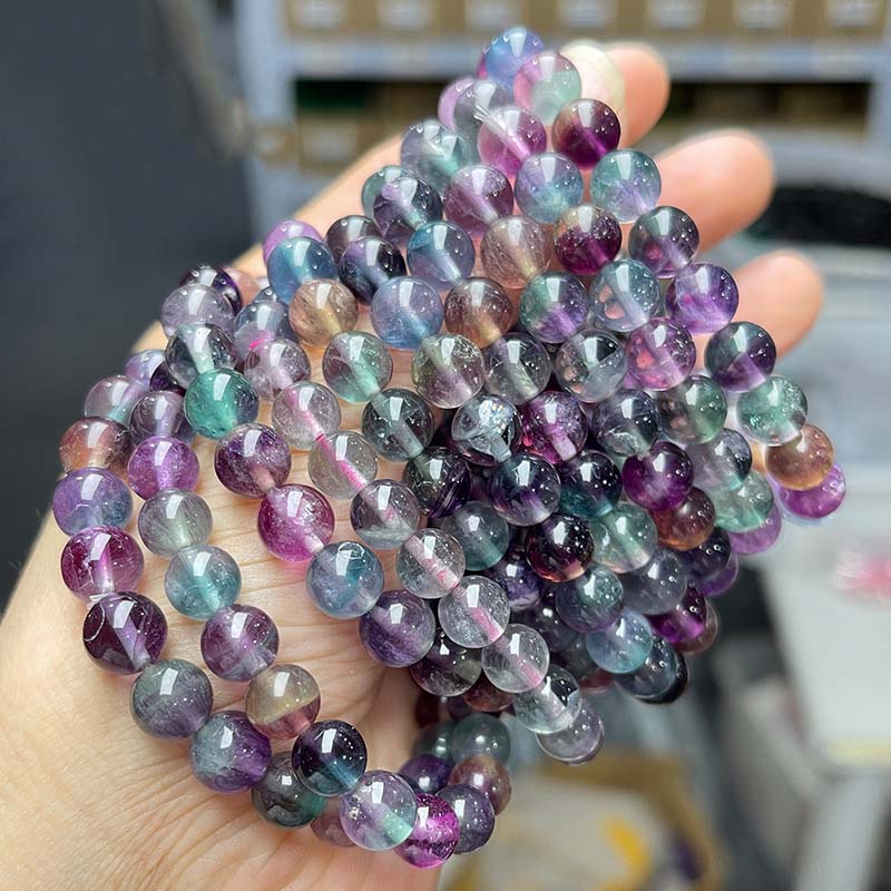 AAA Colorful Fluorite Beaded Bracelet