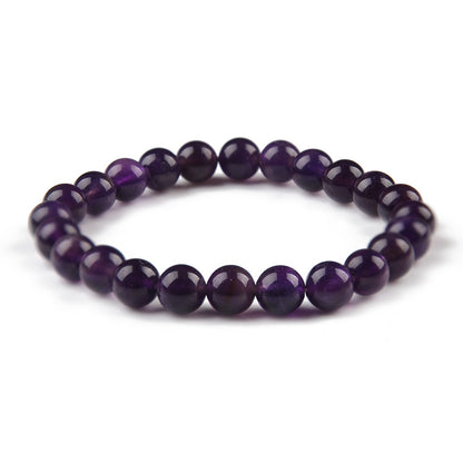 Amethyst (Dark) Beaded Bracelet