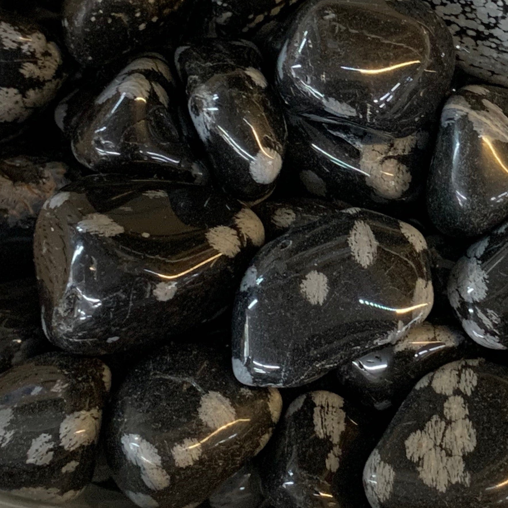 Snowflake Obsidian Tumbled Gemstone Tumbled Balance During Change 
