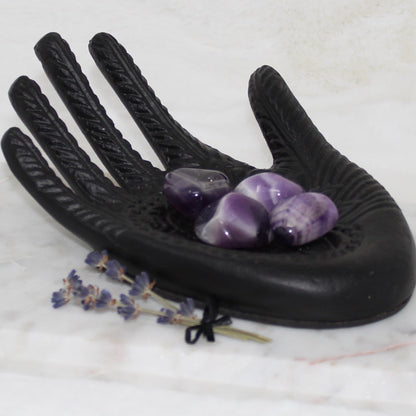 Amethyst Banded Tumbled Gemstone Tumbled Spirituality & Contentment 