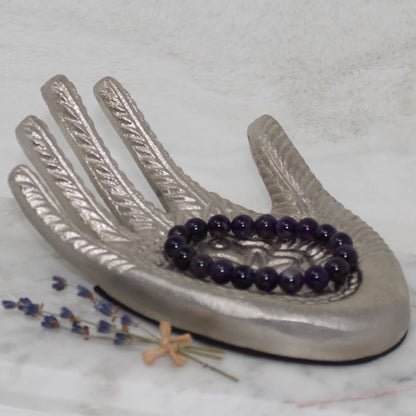 Amethyst (Dark) Beaded Bracelet Bracelets Spirituality & Contentment 