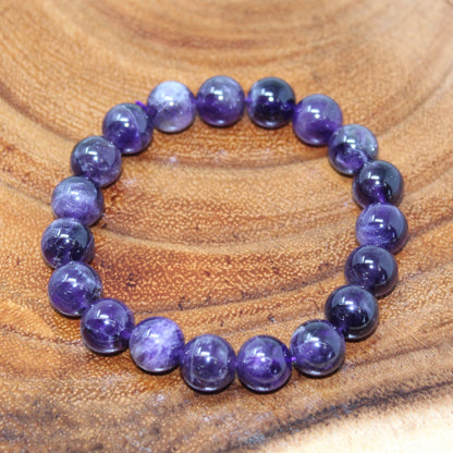 Amethyst (Dark) Beaded Bracelet Bracelets Spirituality & Contentment 