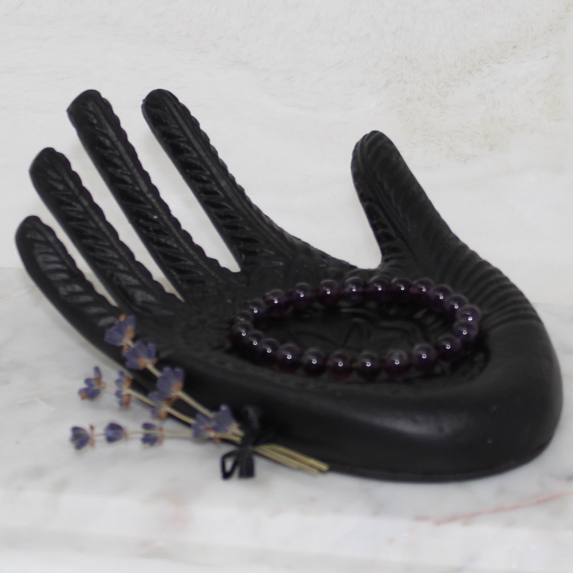 Amethyst (Dark) Beaded Bracelet Bracelets Spirituality & Contentment 