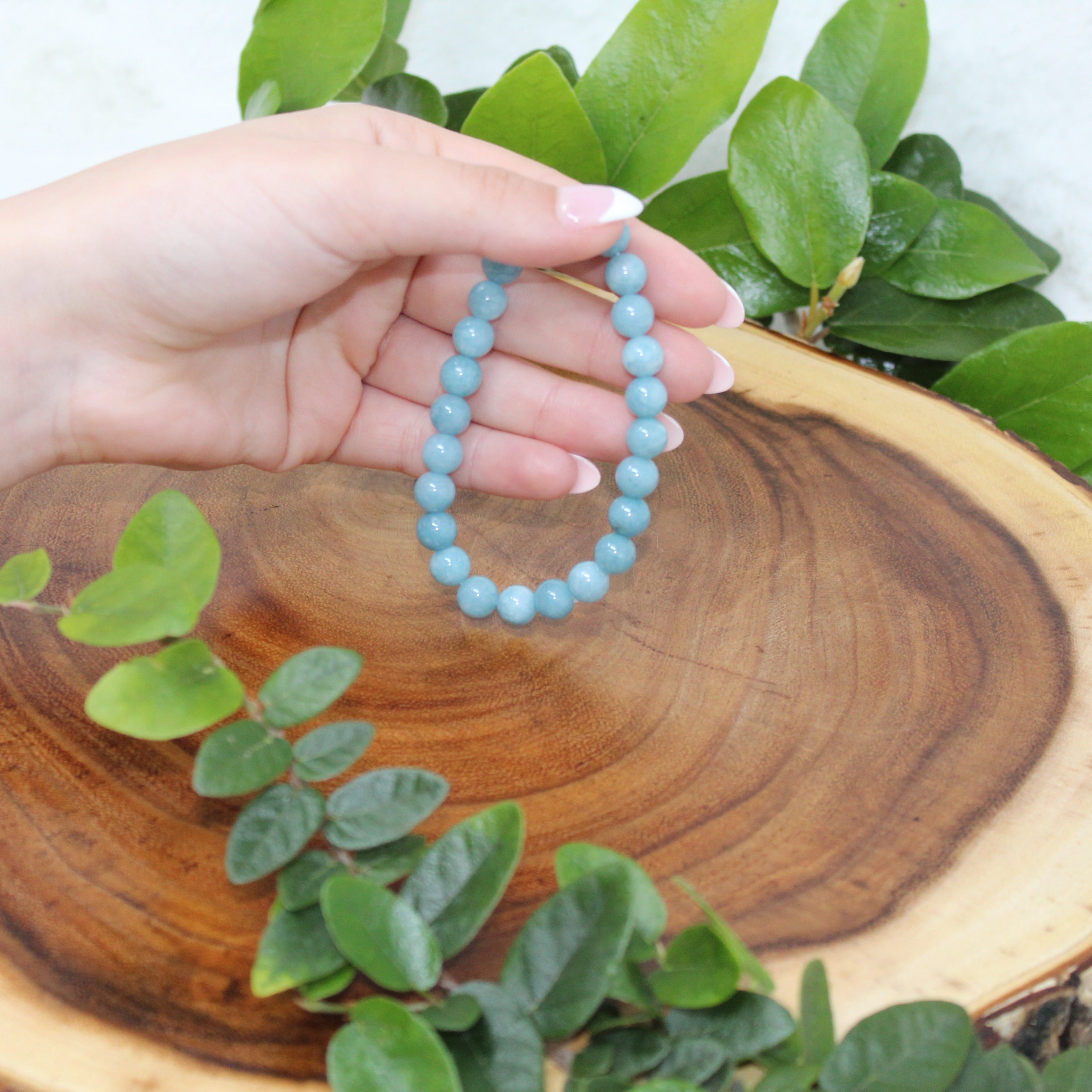Aquamarine Beaded Bracelet Bracelets Humanity 