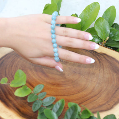 Aquamarine Beaded Bracelet Bracelets Humanity 