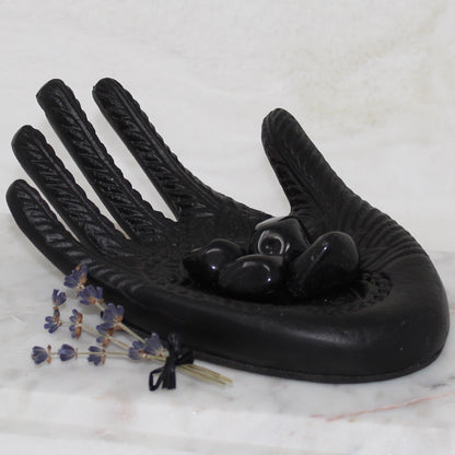 Black Obsidian Tumbled Gemstone Tumbled The Mirror Stone 